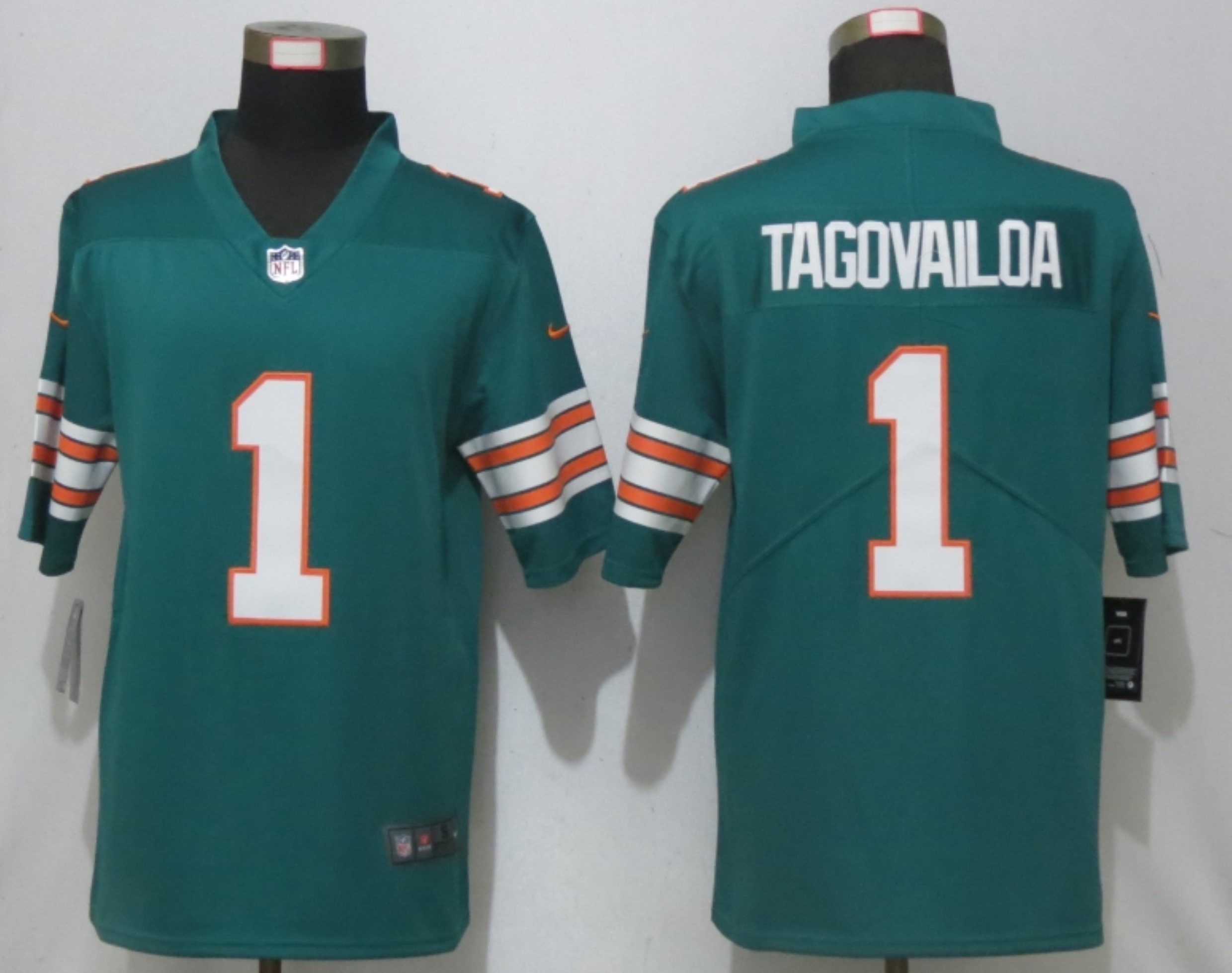 Men New Nike Miami Dolphins #1 Tagovailoa Green 2nd Alternate Game Jersey